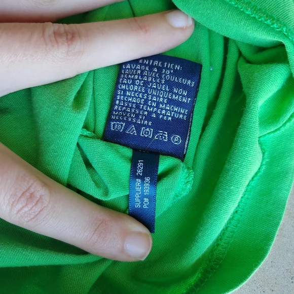 Ralph Lauren Sport Preppy Lime Green Pink Logo Vintage T-shirt Top - Picture 9 of 13